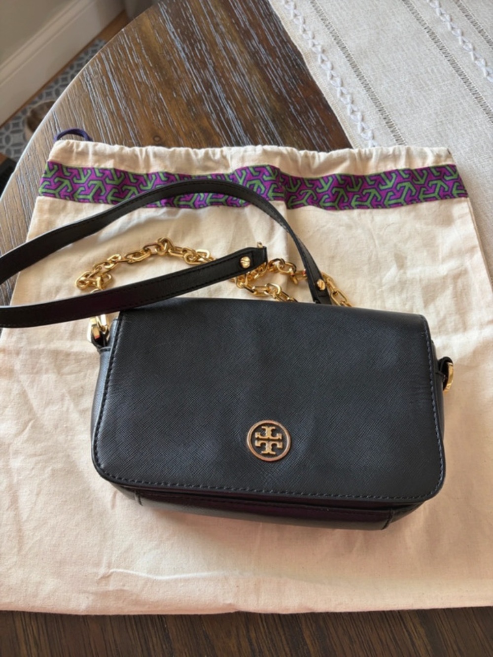 Tory Burch Robinson Chain Mini Crossbody with Dust Bag